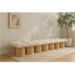 Meridian Furniture Pavilion Cream Boucle Fabric Bench