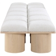 Meridian Furniture Pavilion Cream Boucle Fabric Bench