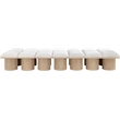 Meridian Furniture Pavilion Cream Boucle Fabric Bench