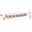 Meridian Furniture Pavilion Cream Boucle Fabric Bench