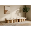 Meridian Furniture Pavilion Cream Boucle Fabric Bench