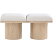 Meridian Furniture Pavilion Cream Boucle Fabric Bench