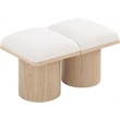 Meridian Furniture Pavilion Cream Boucle Fabric Bench