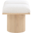 Meridian Furniture Pavilion Cream Boucle Fabric Bench