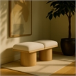 Meridian Furniture Pavilion Cream Boucle Fabric Bench