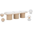 Meridian Furniture Pavilion Cream Boucle Fabric Bench