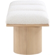 Meridian Furniture Pavilion Cream Boucle Fabric Bench