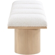 Meridian Furniture Pavilion Cream Boucle Fabric Bench