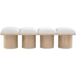 Meridian Furniture Pavilion Cream Boucle Fabric Bench
