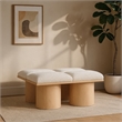 Meridian Furniture Pavilion Cream Boucle Fabric Bench