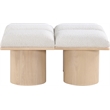 Meridian Furniture Pavilion Cream Boucle Fabric Bench