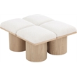 Meridian Furniture Pavilion Cream Boucle Fabric Bench