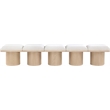 Meridian Furniture Pavilion Cream Boucle Fabric Bench
