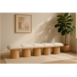 Meridian Furniture Pavilion Cream Boucle Fabric Bench