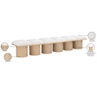 Meridian Furniture Pavilion Cream Boucle Fabric Bench