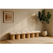 Meridian Furniture Pavilion Cream Boucle Fabric Bench