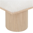 Meridian Furniture Pavilion Cream Boucle Fabric Bench