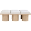 Meridian Furniture Pavilion Cream Boucle Fabric Bench