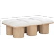 Meridian Furniture Pavilion Cream Boucle Fabric Bench
