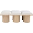 Meridian Furniture Pavilion Cream Boucle Fabric Bench