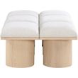 Meridian Furniture Pavilion Cream Boucle Fabric Bench