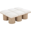 Meridian Furniture Pavilion Cream Boucle Fabric Bench