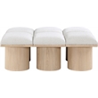 Meridian Furniture Pavilion Cream Boucle Fabric Bench