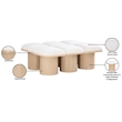 Meridian Furniture Pavilion Cream Boucle Fabric Bench