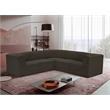 Meridian Furniture Ollie Brown Boucle Fabric Modular Sectional