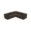Meridian Furniture Ollie Brown Boucle Fabric Modular Sectional