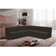 Meridian Furniture Ollie Brown Boucle Fabric Modular Sectional