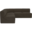 Meridian Furniture Ollie Brown Boucle Fabric Modular Sectional