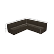 Meridian Furniture Ollie Brown Boucle Fabric Modular Sectional