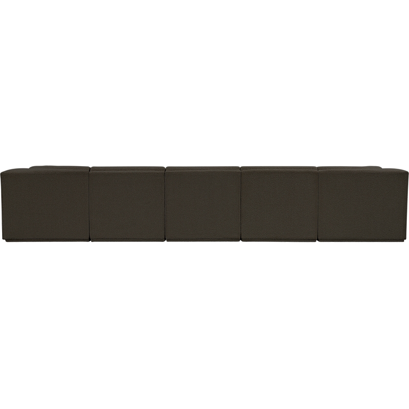 Meridian Furniture Ollie Brown Boucle Fabric Modular Sectional