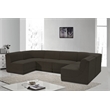 Meridian Furniture Ollie Brown Boucle Fabric Modular Sectional