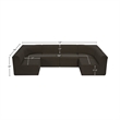 Meridian Furniture Ollie Brown Boucle Fabric Modular Sectional