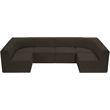 Meridian Furniture Ollie Brown Boucle Fabric Modular Sectional