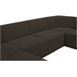Meridian Furniture Ollie Brown Boucle Fabric Modular Sectional