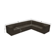 Meridian Furniture Ollie Brown Boucle Fabric Modular Sectional