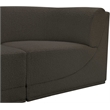 Meridian Furniture Ollie Brown Boucle Fabric Modular Sectional