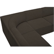 Meridian Furniture Ollie Brown Boucle Fabric Modular Sectional