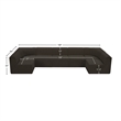 Meridian Furniture Ollie Brown Boucle Fabric Modular Sectional