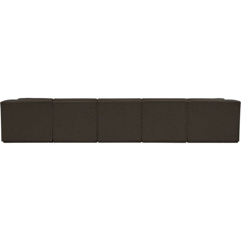 Meridian Furniture Ollie Brown Boucle Fabric Modular Sectional