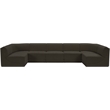 Meridian Furniture Ollie Brown Boucle Fabric Modular Sectional