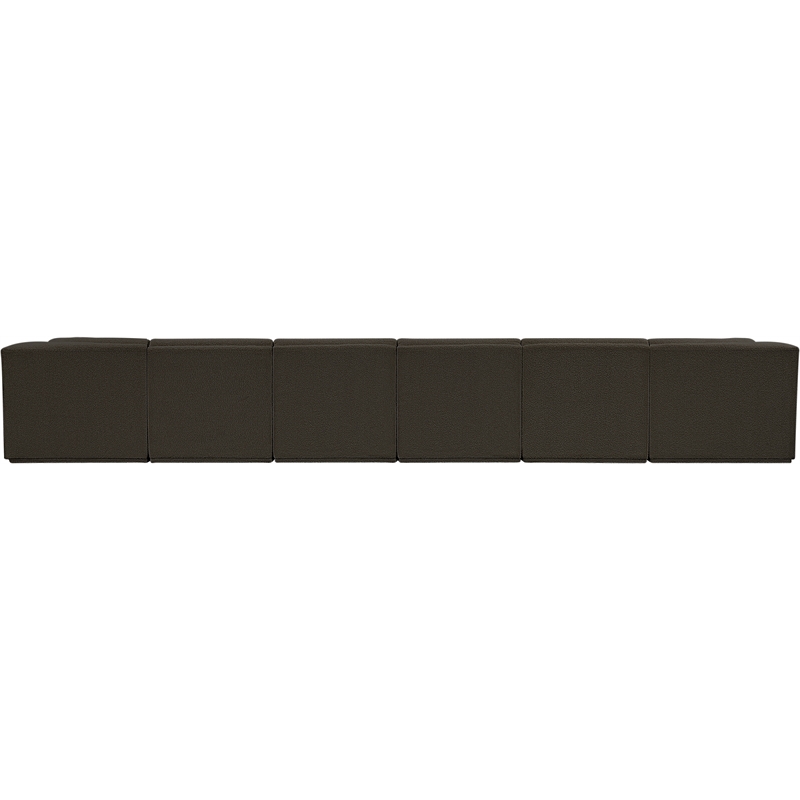 Meridian Furniture Ollie Brown Boucle Fabric Modular Sectional