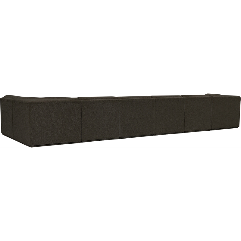 Meridian Furniture Ollie Brown Boucle Fabric Modular Sectional