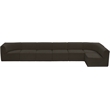Meridian Furniture Ollie Brown Boucle Fabric Modular Sectional