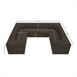 Meridian Furniture Ollie Brown Boucle Fabric Modular Sectional