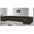 Meridian Furniture Ollie Brown Boucle Fabric Modular Sectional