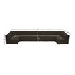 Meridian Furniture Ollie Brown Boucle Fabric Modular Sectional